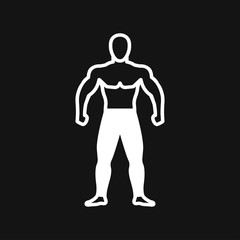 Body icon in flat minimal design. Concept illustration for web site. Sign, symbol, element.