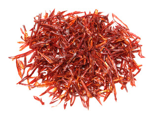 Fototapeta premium Dried Hot Chili Peppers on white background