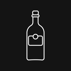 Bottle vector icon, for mobile and web design. Drink Bottle vector graphics