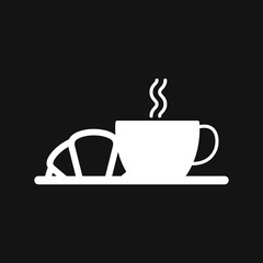 Breakfast icon. Vector symbol on a background