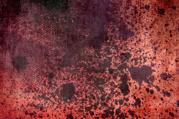 Old distressed metallic wall background or texture