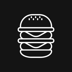 Burger icon vector of fast food set for UI and UX, website or mobile application