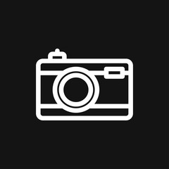 Camera Icon in flat style isolated on background