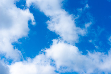 blue summer sky with clouds