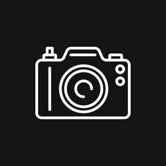 Camera Icon in flat style isolated on background