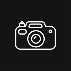 Camera Icon in flat style isolated on background