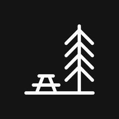 Vector camping icon to use for web and mobile UI, camping elements