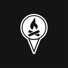 Vector camping icon to use for web and mobile UI, camping elements
