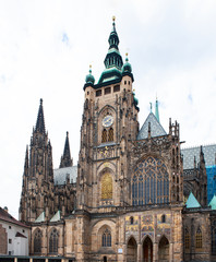 St. Vitus Cathedral, Prague, Czech Republic. Ancient Roman Catholic cathedral.