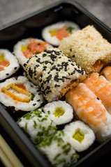 Sushi box diet, fresh, asian food