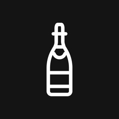 Champagne vector icon, celebration concept icon on background