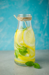 Fresh cold lemonade by beach