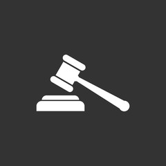 Gavel icon, gavel sign vector. symbol for web site Computer and mobile vector.