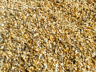 Stones and pebbles, small cubes, brown lots for natural style background.