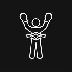 Champion vector icon, flat design for web or mobile app, award symbol.