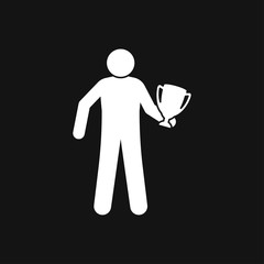 Champion vector icon, flat design for web or mobile app, award symbol.