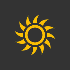 Sun symbols, Sun icon vector 