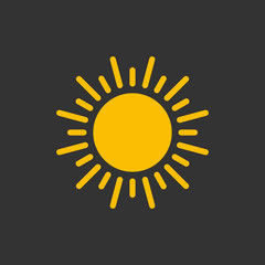 Sun symbols, Sun icon vector 