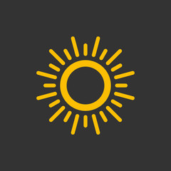 Sun symbols, Sun icon vector 