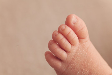 Close up baby feet