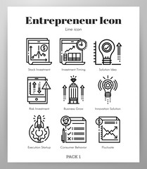 Entrepreneur icons Line pack