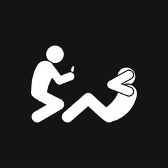 Coach icon, banner coaching concept, vector logo