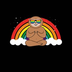 cute sloth lgtb gay pride rainbow © Leon