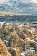 Naklejka premium Sunrise in Guadix, Granada, Andalusia, Spain.