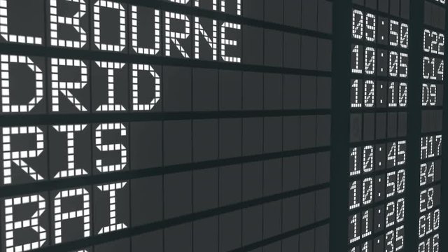 Departed airport table status change, international flight departures schedule