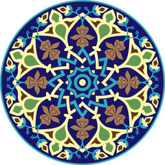 Mandala geometric ornament Islamic style