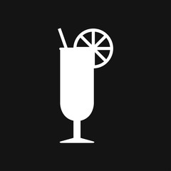 Cocktail icon vector, pictogram isolated on background. Symbol, logo illustration.