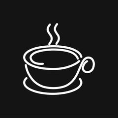 Coffee cup icon. Coffee drink vector symbol stock web illustration.