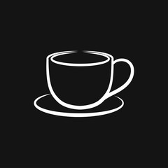 Coffee cup icon. Coffee drink vector symbol stock web illustration.
