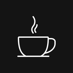 Coffee cup icon. Coffee drink vector symbol stock web illustration.