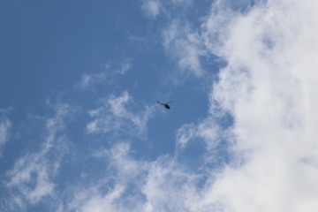 Obraz premium Helicopter in the sky