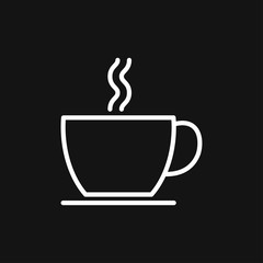 Coffee cup icon. Coffee drink vector symbol stock web illustration.