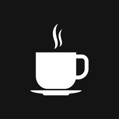 Coffee cup icon. Coffee drink vector symbol stock web illustration.
