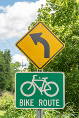 Bike Route Sign