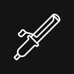 Fototapeta premium Curler vector icon. Beauty elements, make up, cosmetics in flat style icons