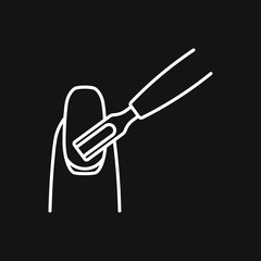 Nail care icon. Pedicure and manicure equipment. Vector illustrations