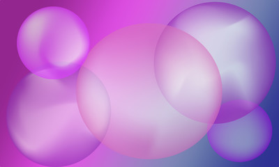 Obraz premium Futuristic abstract background, purple glowing bubbles. 