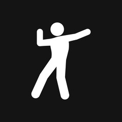 Dancing vector icon. Illustration on background, people dance