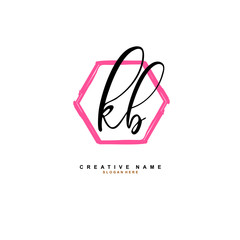 K B KB Initial logo template vector. Letter logo concept