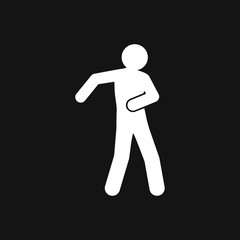 Dancing vector icon. Illustration on background, people dance