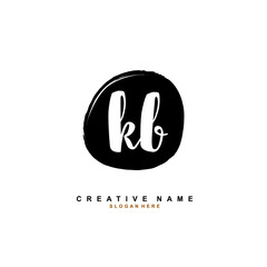 K B KB Initial logo template vector. Letter logo concept