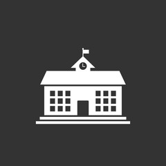 School Building icon vector. symbol for web site Computer and mobile.