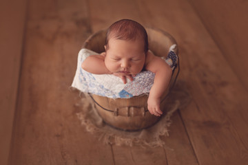 Cute sleep newborn baby boy 10 day old