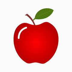 apple flat icon. vector illustration. isolated on white background