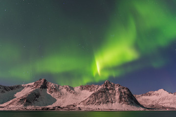 Obraz na płótnie Canvas Northern lights, Senja Norway