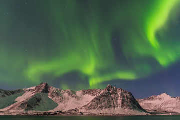 Fototapeta na wymiar Northern lights, Senja Norway